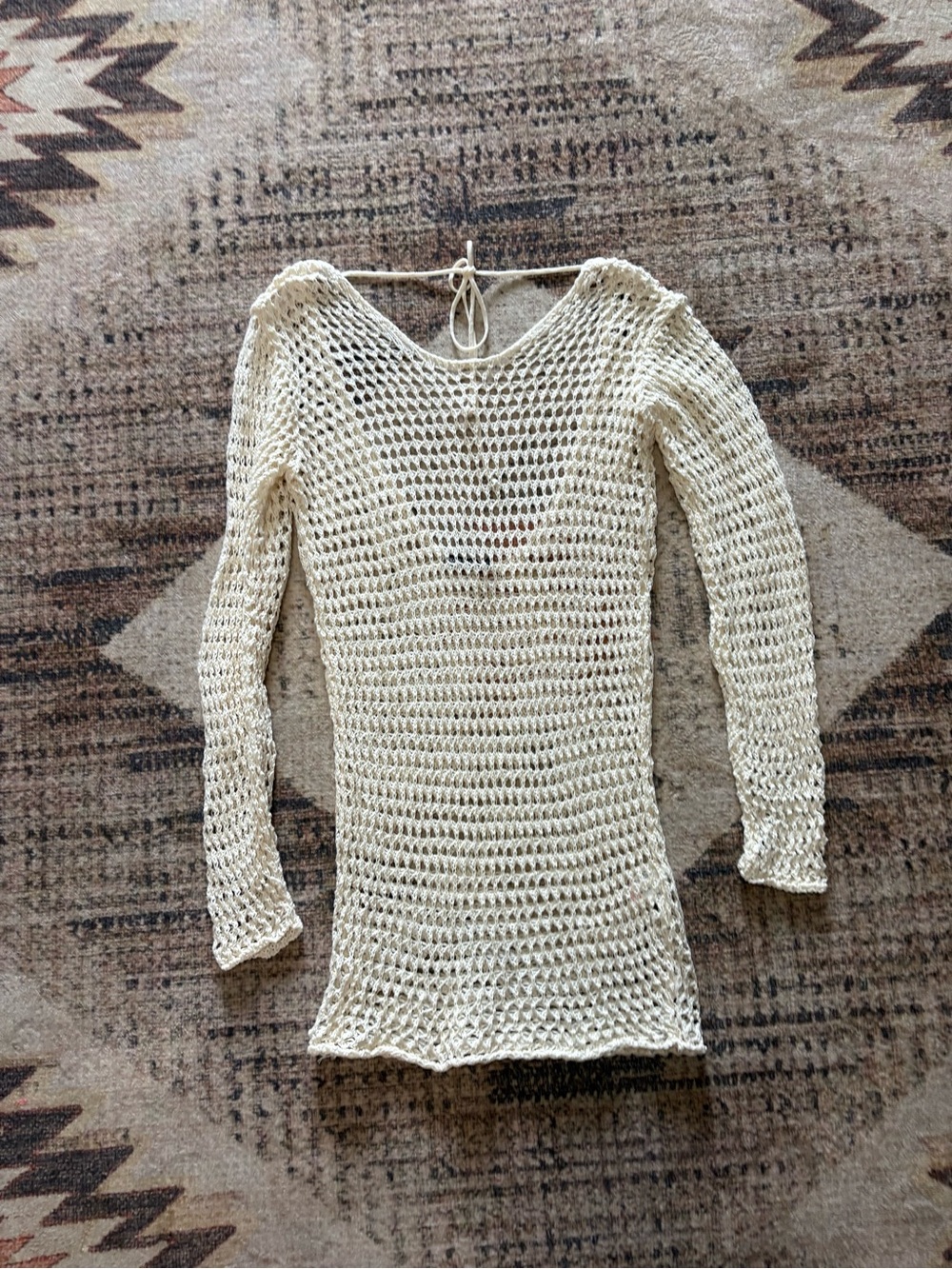 Nasty Gal Crochet Low Back Mini Beach Coverup Dress Size Medium